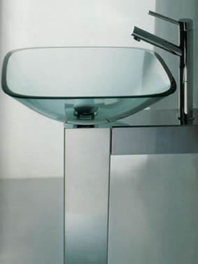 Glas Waschbecken