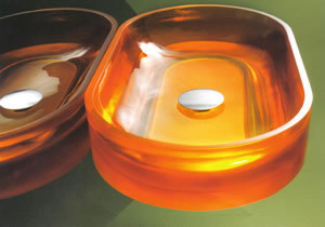 Regia Oval Glas Waschbecken