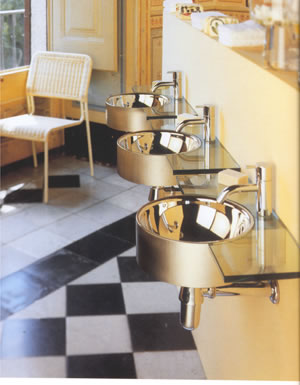 Waschbecken Stahl, StahlWaschbecken, Armaturen, Badezimmer