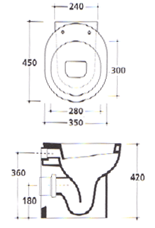 Galassia M2 Toilette
