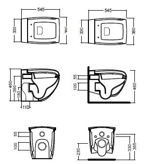 Hidra Hi-Line Toilette