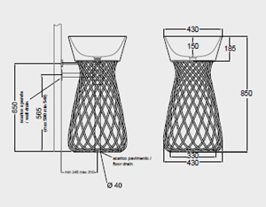 Hidra Wire Waschbecken