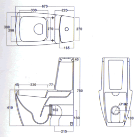 Althea Ceramica Oceano Toilette