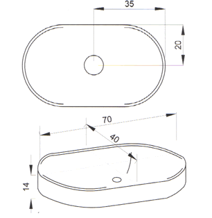 Regia Oval Glas Waschbecken