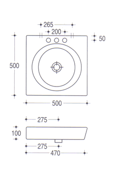 Vitruvit Cubic Waschbecken