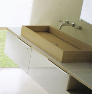 Agape Woodline Hölz Waschbecken